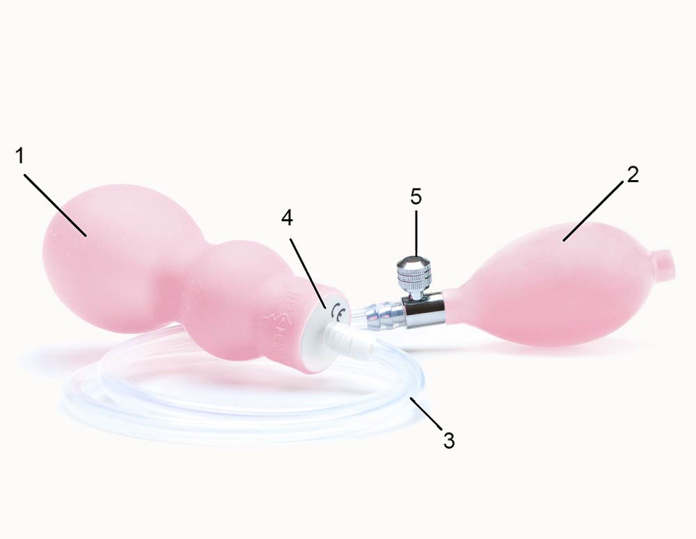 Aniball device parts — balloon, pump, tube, valve, adapter